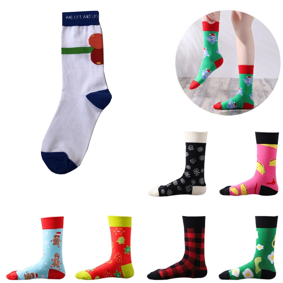 Custom Knit Cotton Socks 1