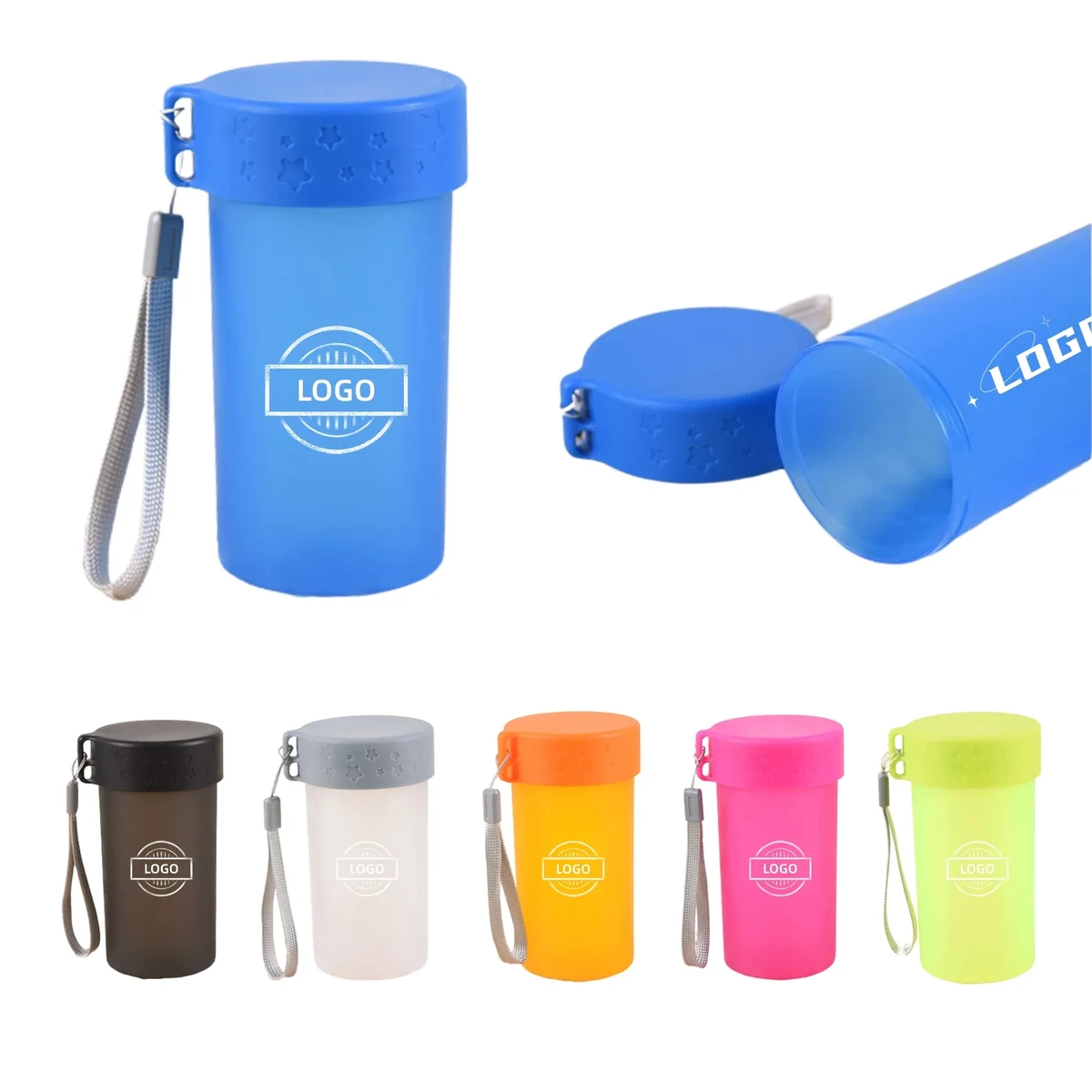 10Oz Reusable Plastic Cup With Lanyard 1