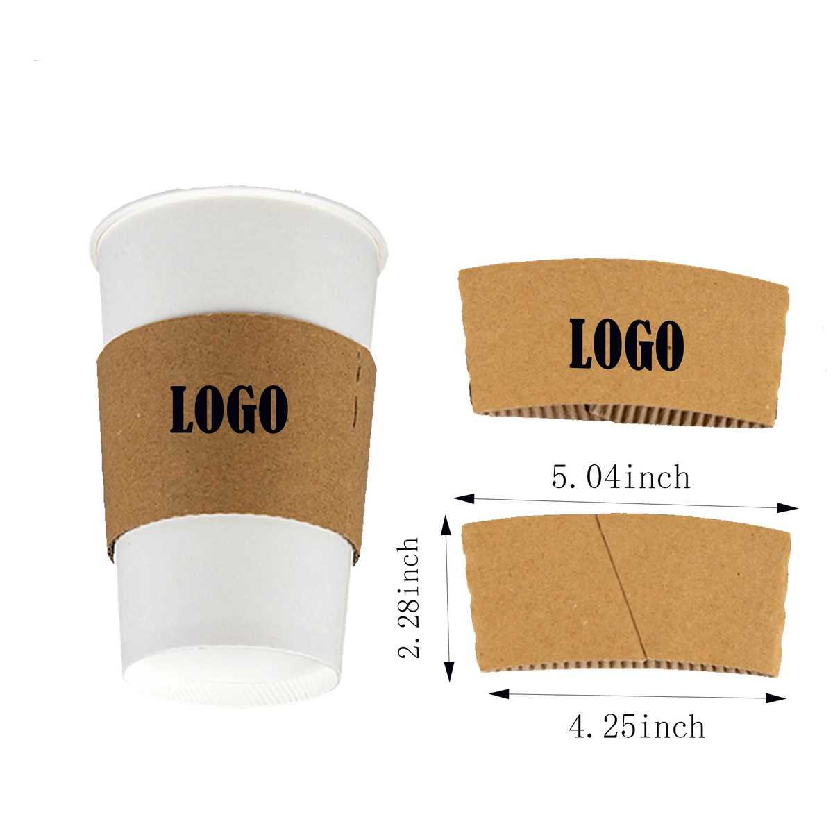 Durable Kraft Paper Cup Sleeve For Office 1