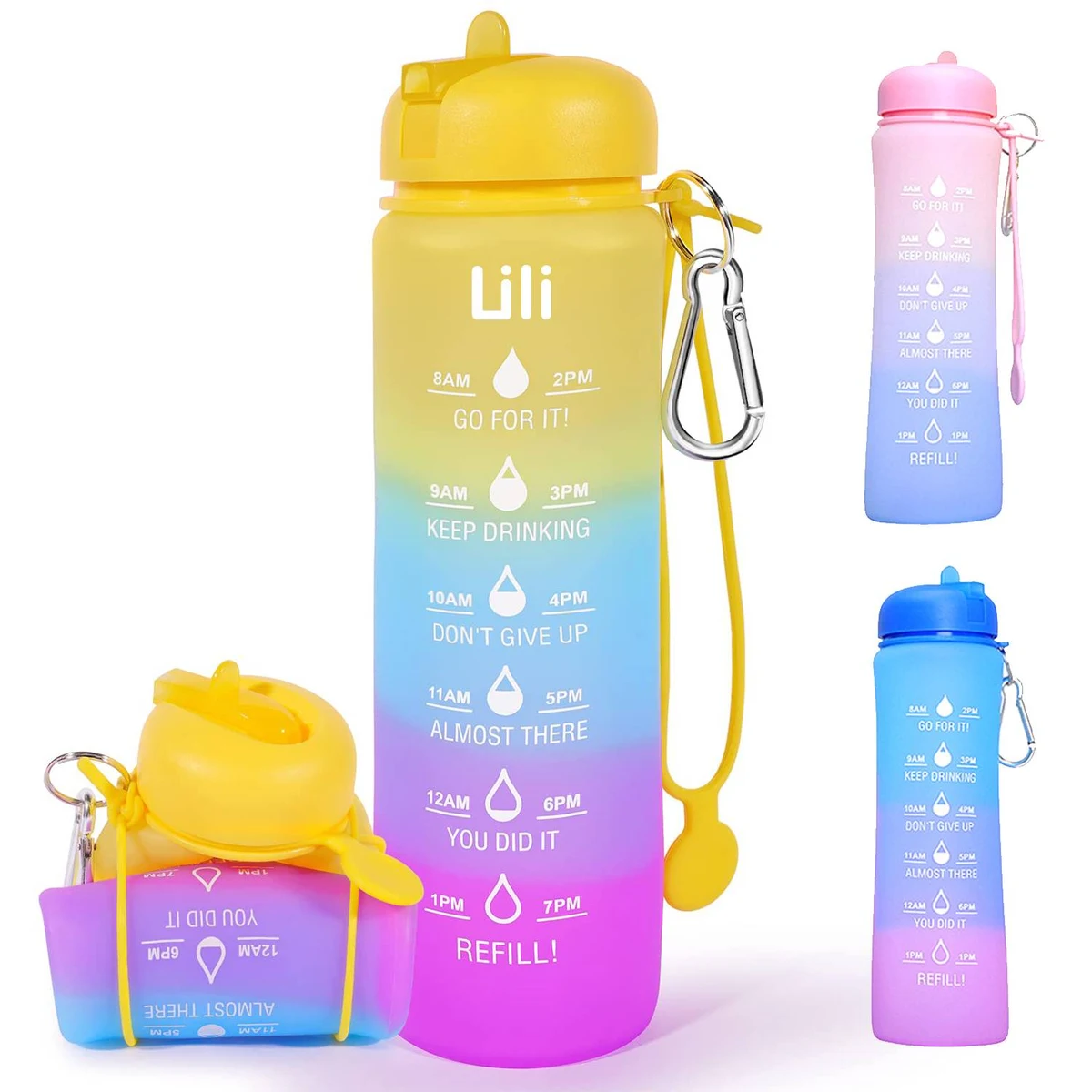 Silicone Collapsible Colourful Water Bottle 1