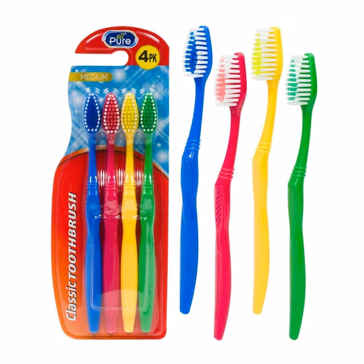 Classic Toothbrushes - Assorted 4 Pack