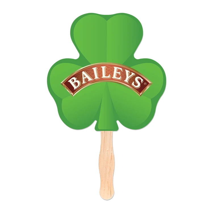 Shamrock Shaped Hand Fan 1