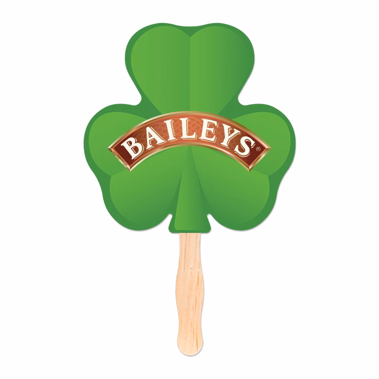 Shamrock Shaped Hand Fan