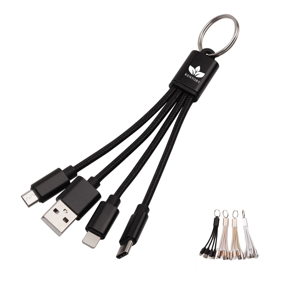 3 In 1 Charging Short Travel Keychain Cord 1