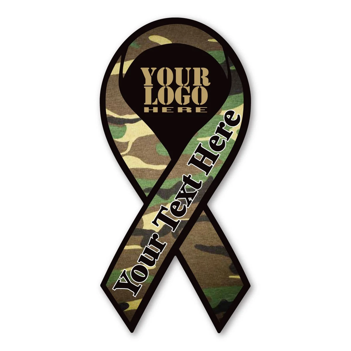 Camo Ribbon Magnet - 3 7/8" x 8" - 30 mil - Outdoor Safe 1