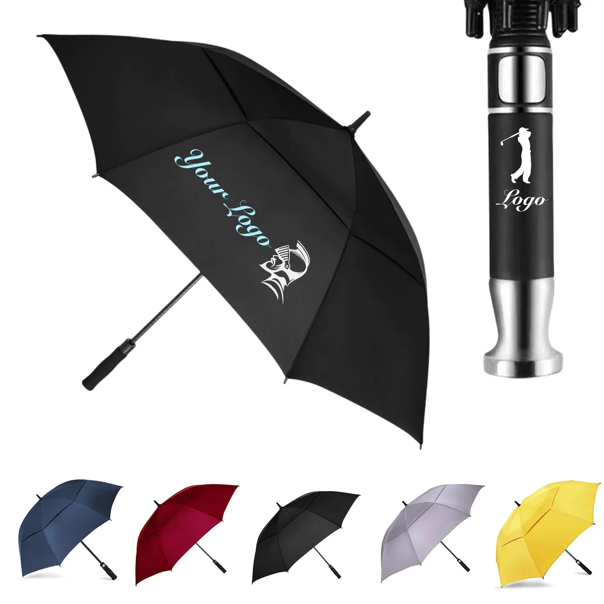 Customizable handle Large Golf Umbrella 1