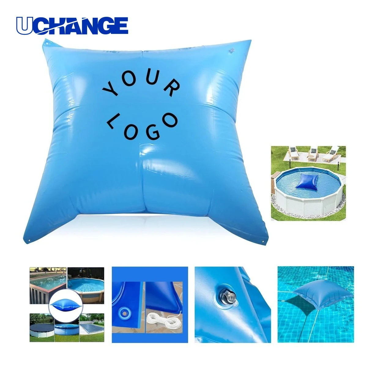 Pool Pillow 47.25 x 47.25 Inch Inflatable Cushion for Aboveground Pools 1