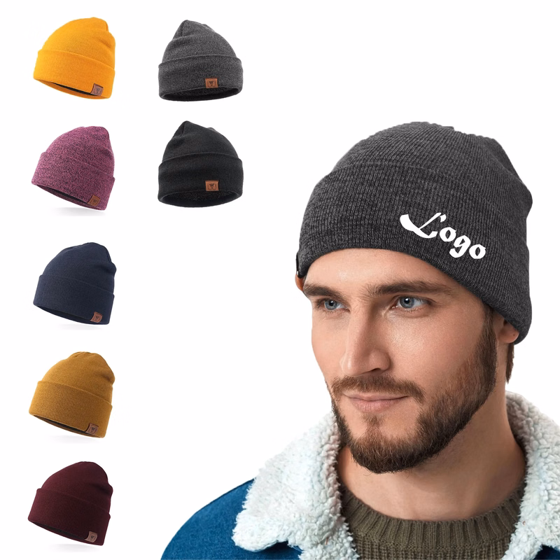 Warm Soft Solid Beanie Knit Hat Winter Hat