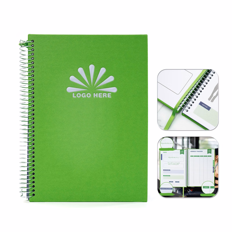 9.3" x 6.7" Fitness Planner Notebook PU Cover