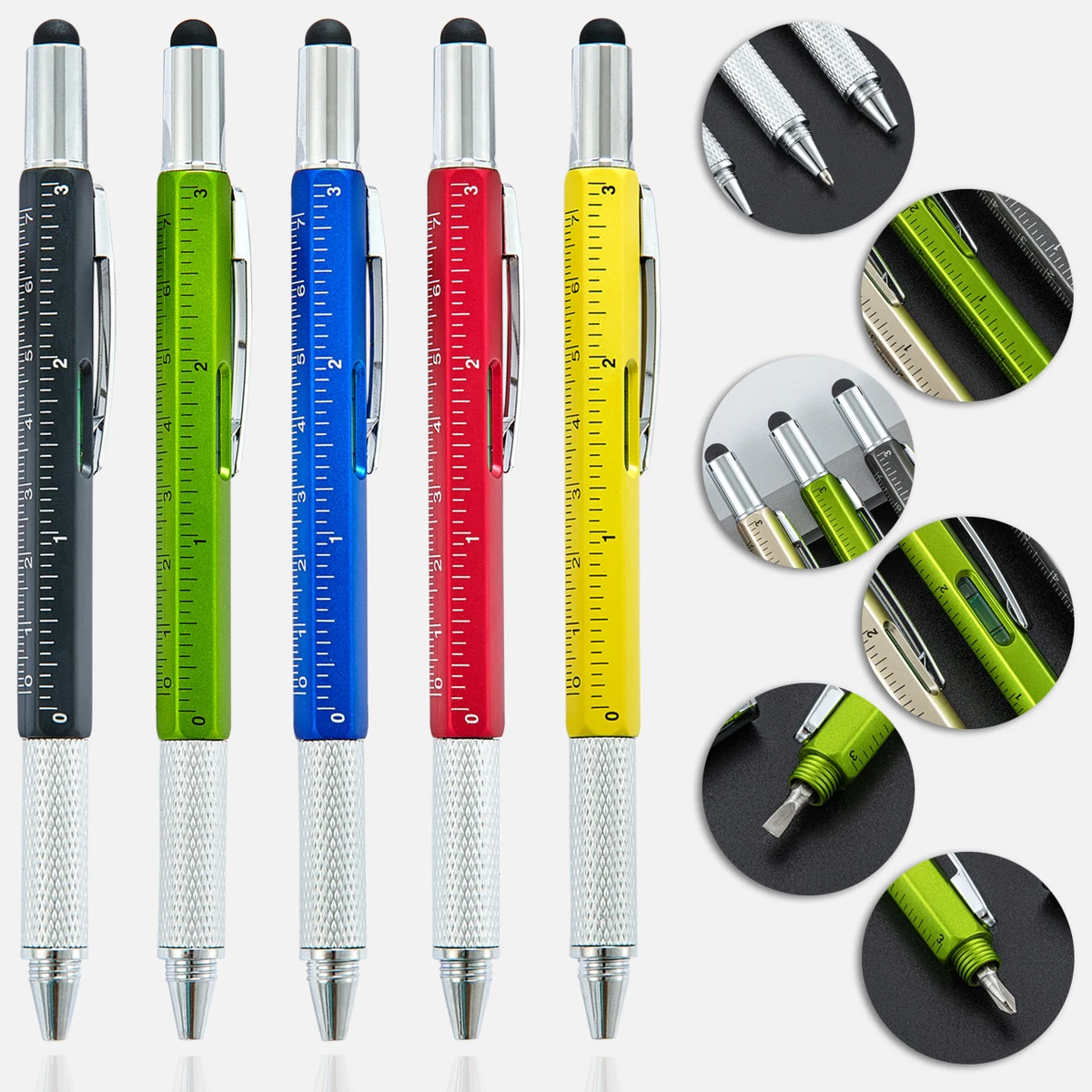 Plastic 6 In 1 Stylus Ballpoint Pen 1