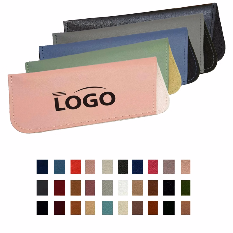 PU Leather Eyeglass Case Soft Glasses Portable Pouch