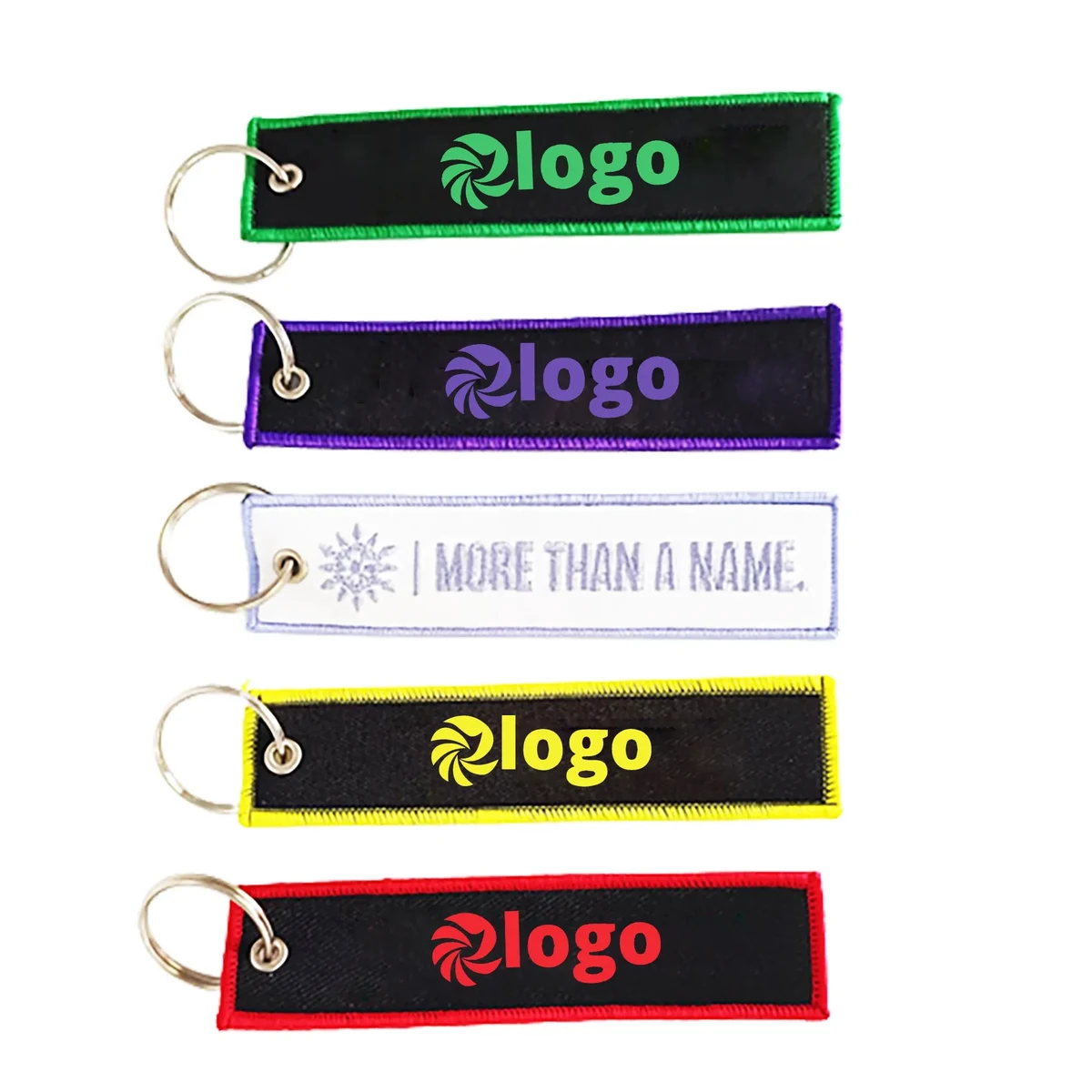Embroidered Fabric Keychain Tag 1