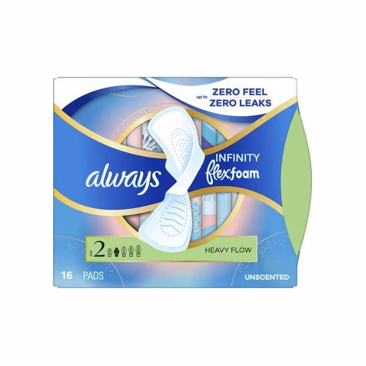 Always Infinity Flex Foam Maxi Pads - 16 Count Size 2
