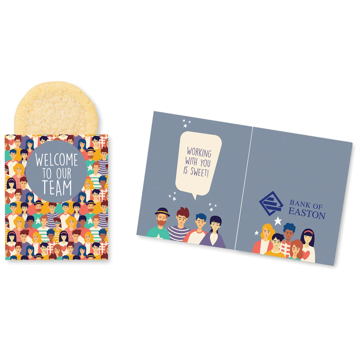 One Color Foil-Stamped Stock Welcoming Mini Sweeter Card with Single Sugar Cookie 1