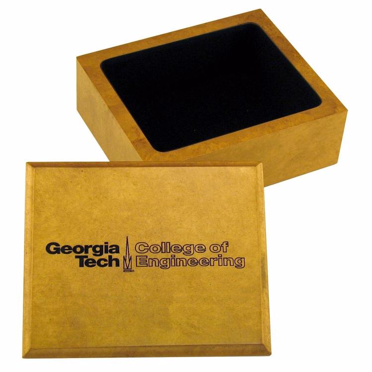 Wood Lift Off Lid Box, 4.8" x 4" x 2"