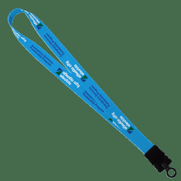 1" Dye-Sublimated Stretchy Elastic Lanyard with Plastic Snap-Buckle Release