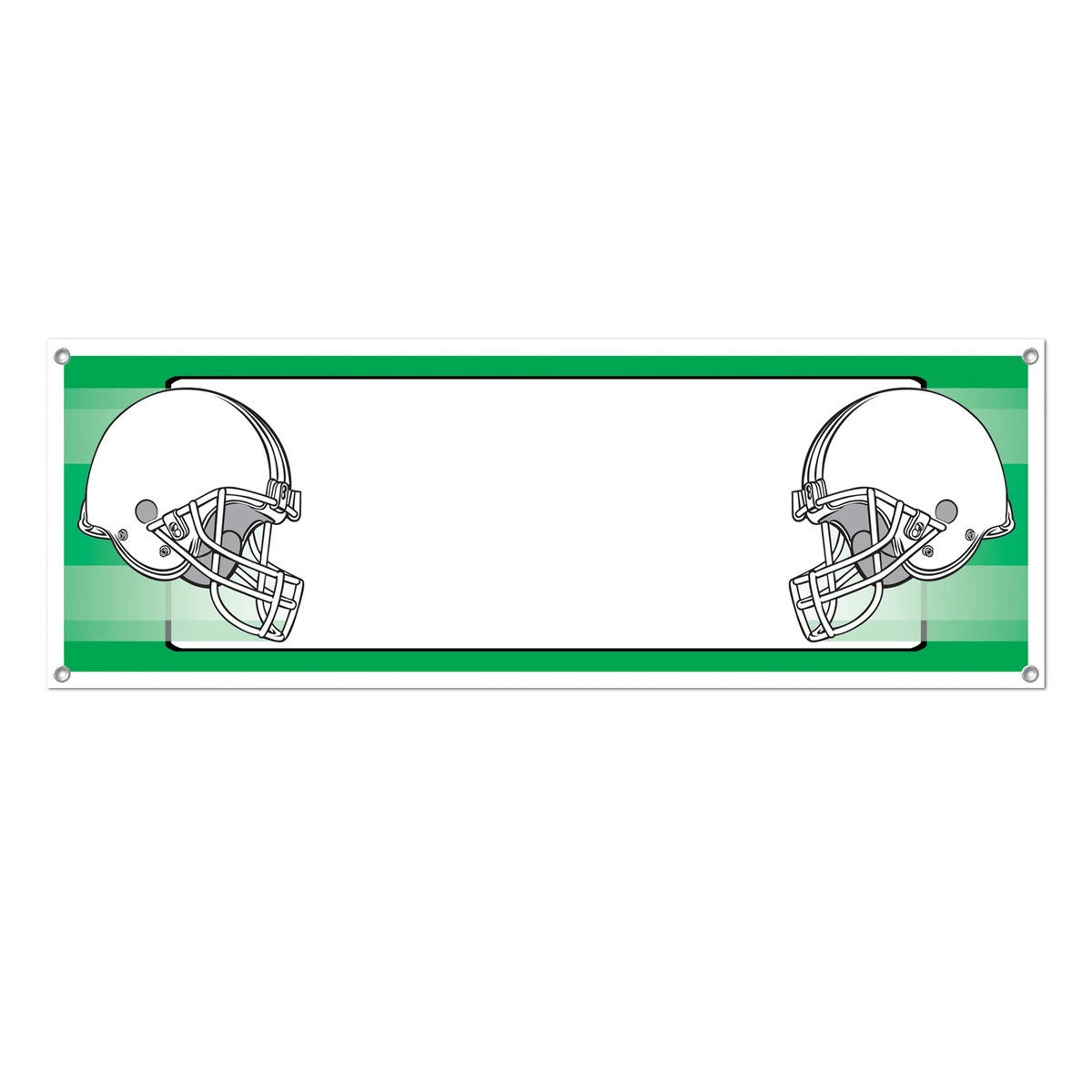 Opposing Helmets Sign Banner 1