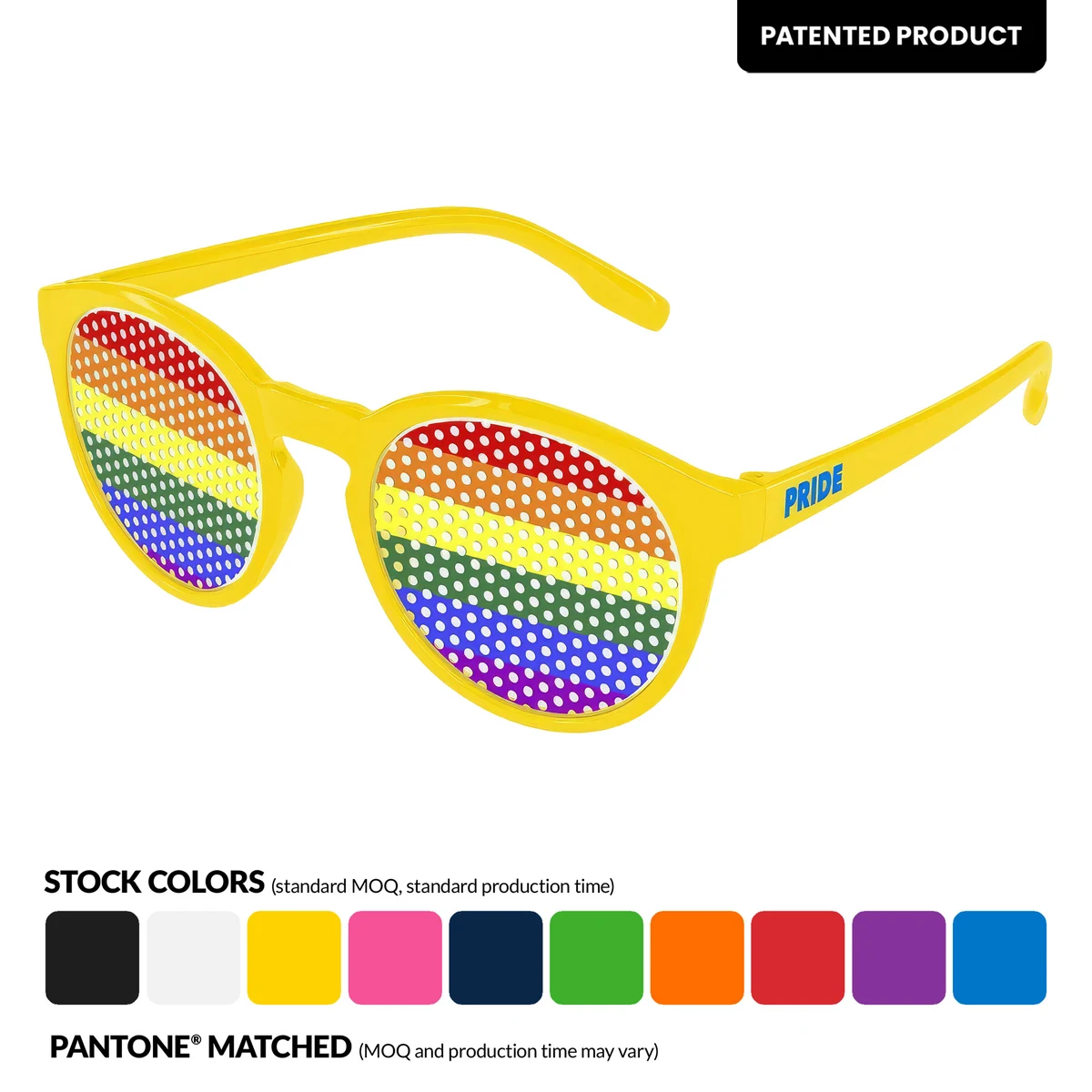 Pride Vicky Pinhole Promotional Sunglasses w/ Temple Imprint 1