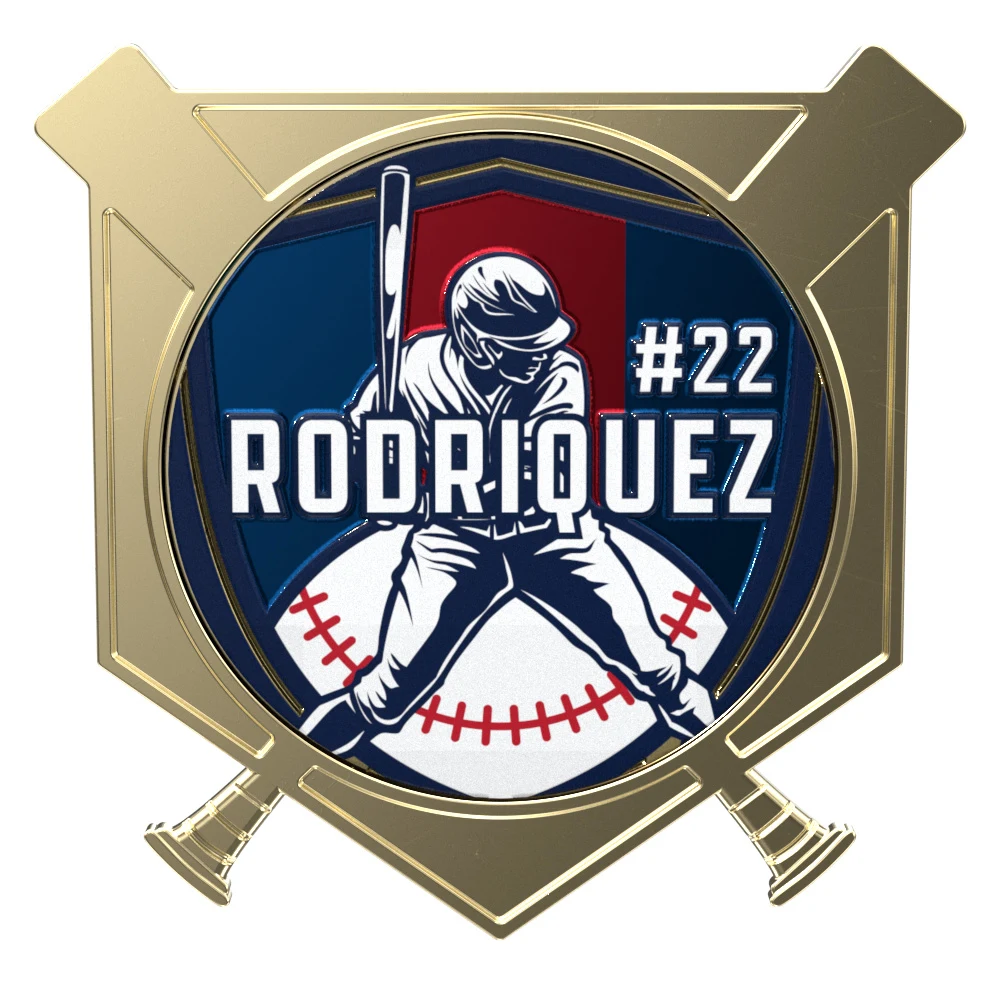 Express Baseball Home Plate Trading Lapel Pin (2") 1