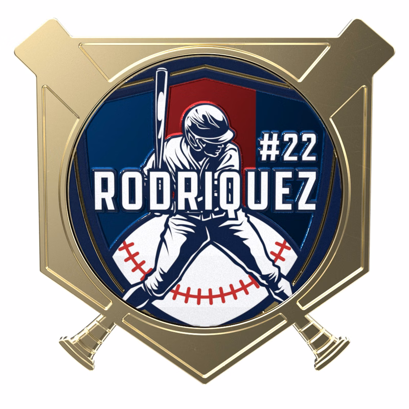 Express Baseball Home Plate Trading Lapel Pin (2")
