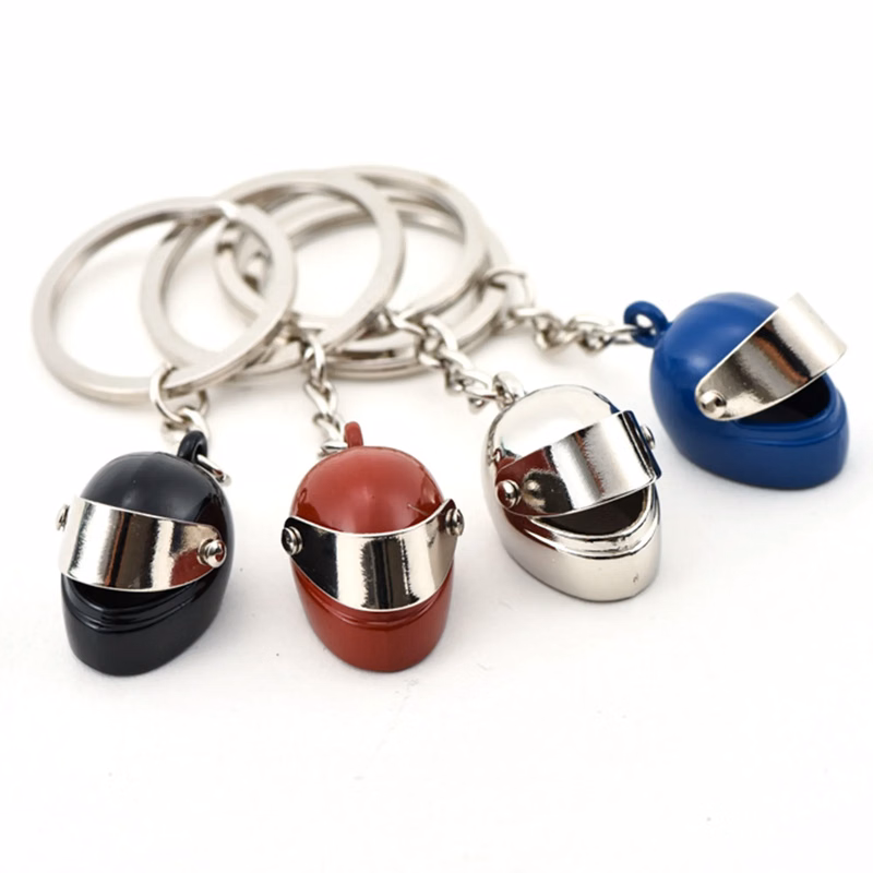 Custom Logo Motorcycle Helmet Keychain Gifts