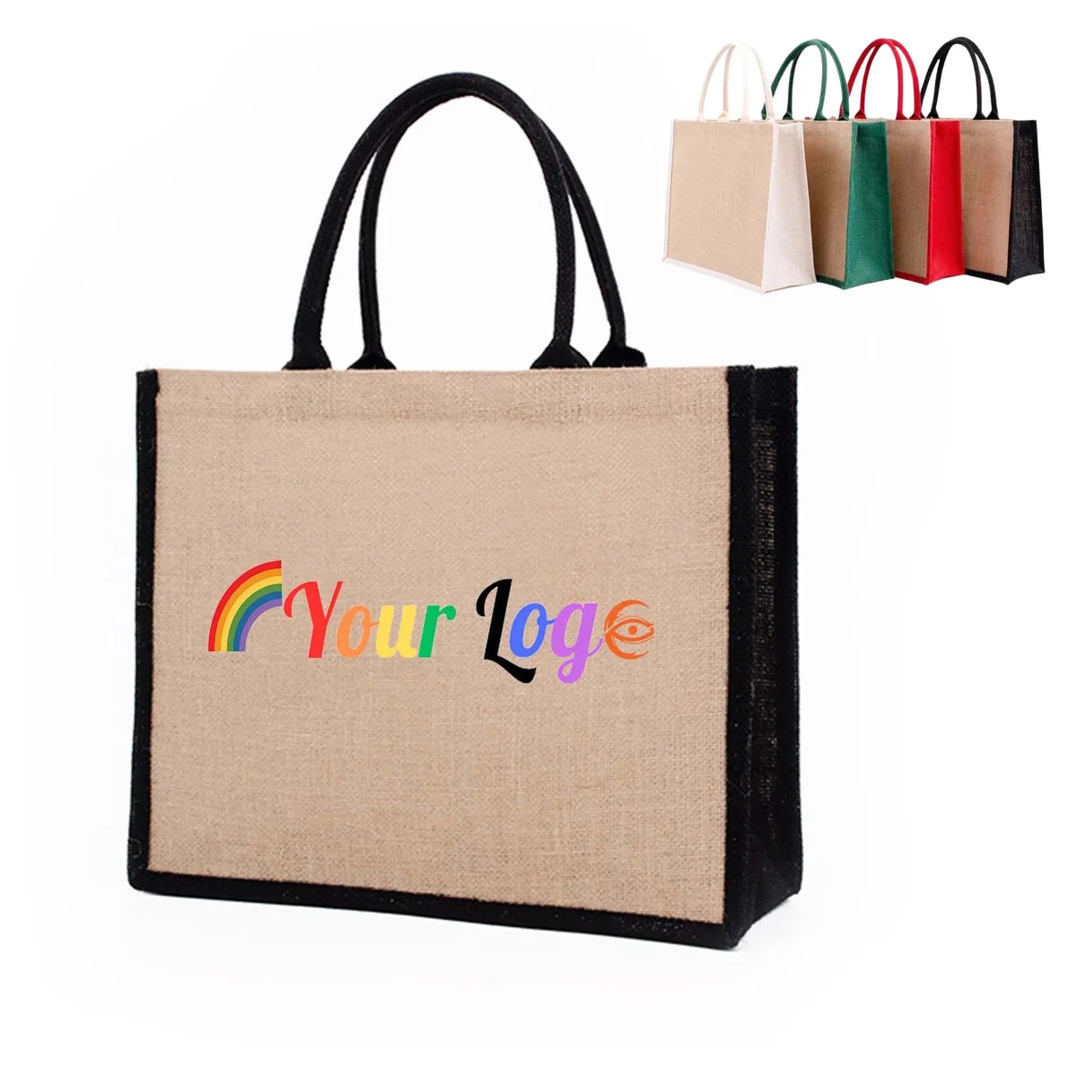 MOQ50 Jute Tote Bag, custom tote bag with logo imprint 1
