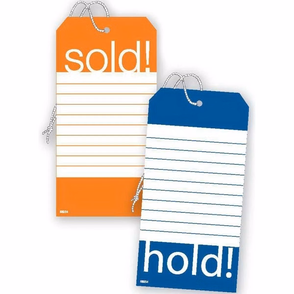Large Hold/Sold Tags