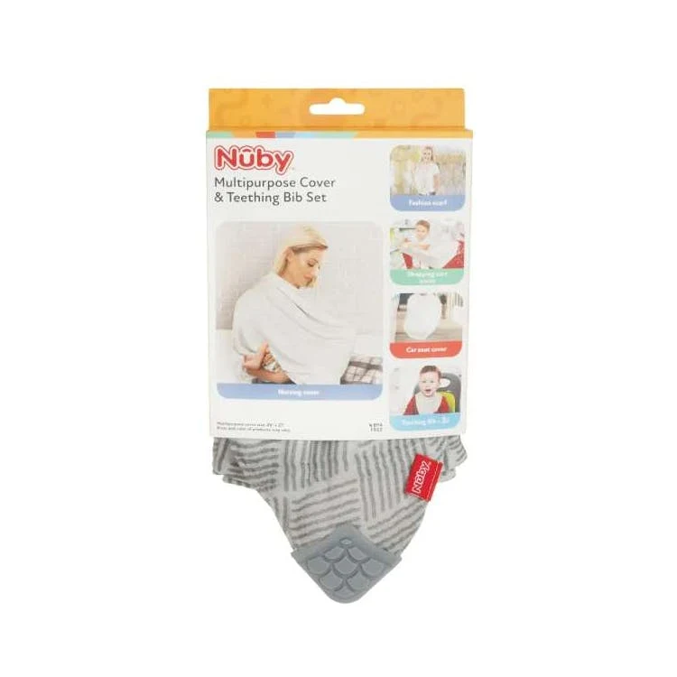 Nursing Covers and Teething Bibs - 2 Pack 1