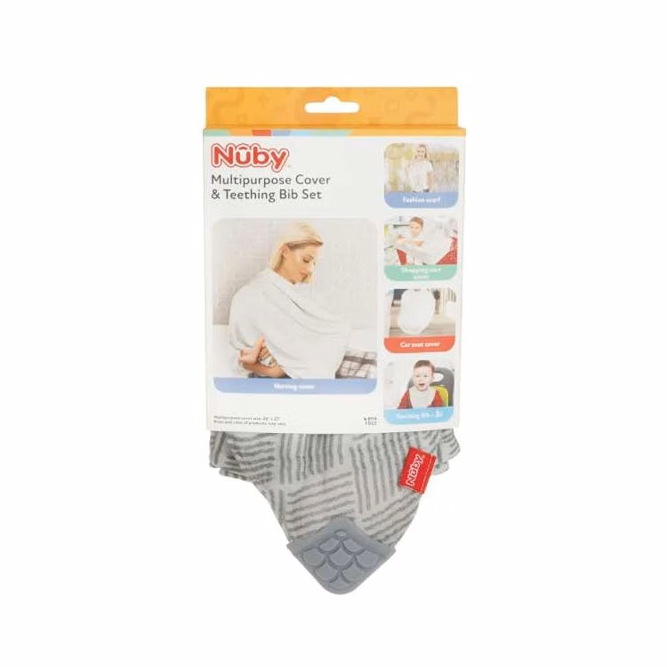 Nursing Covers and Teething Bibs - 2 Pack
