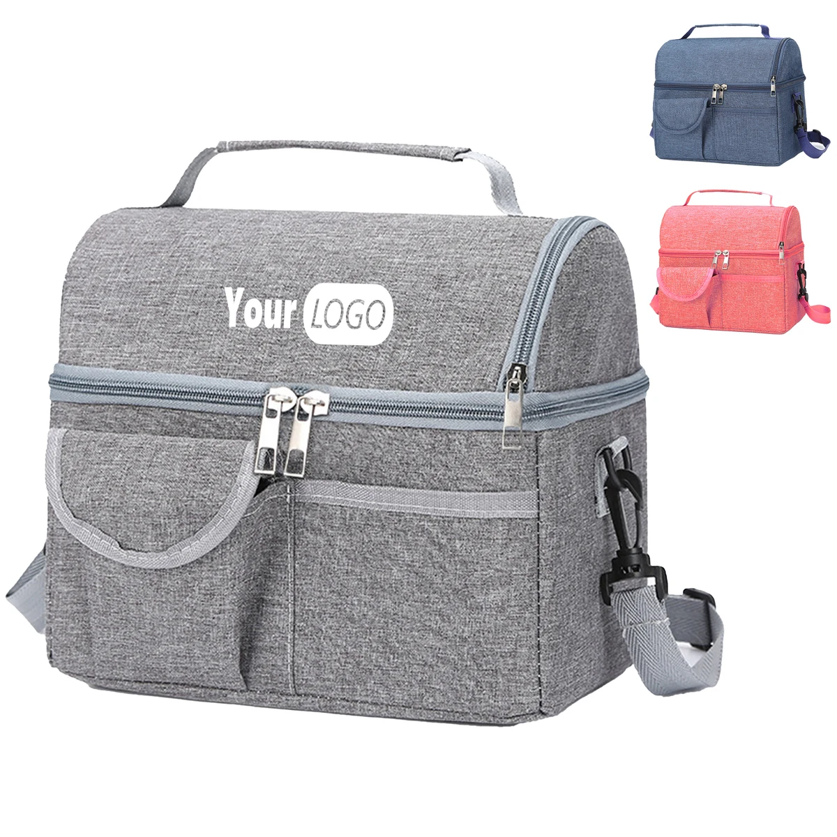 Oxford Insulated Lunch Bag With Dual Compartments 1