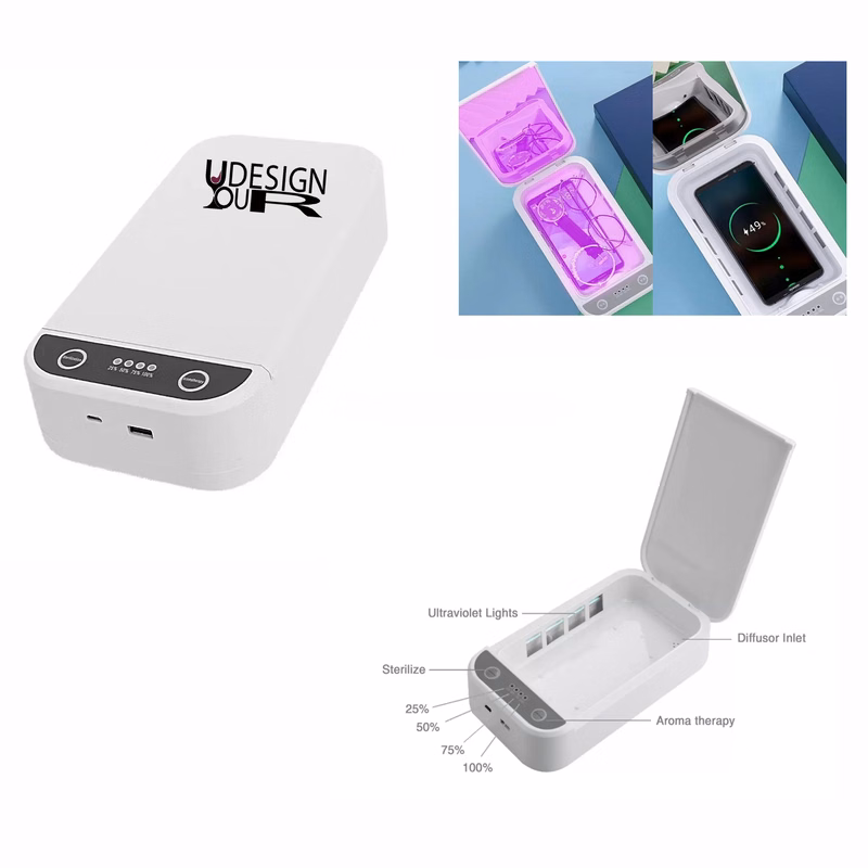 UV Light Phone Sanitizer Cleaner Case W/USB Wireless Chargin