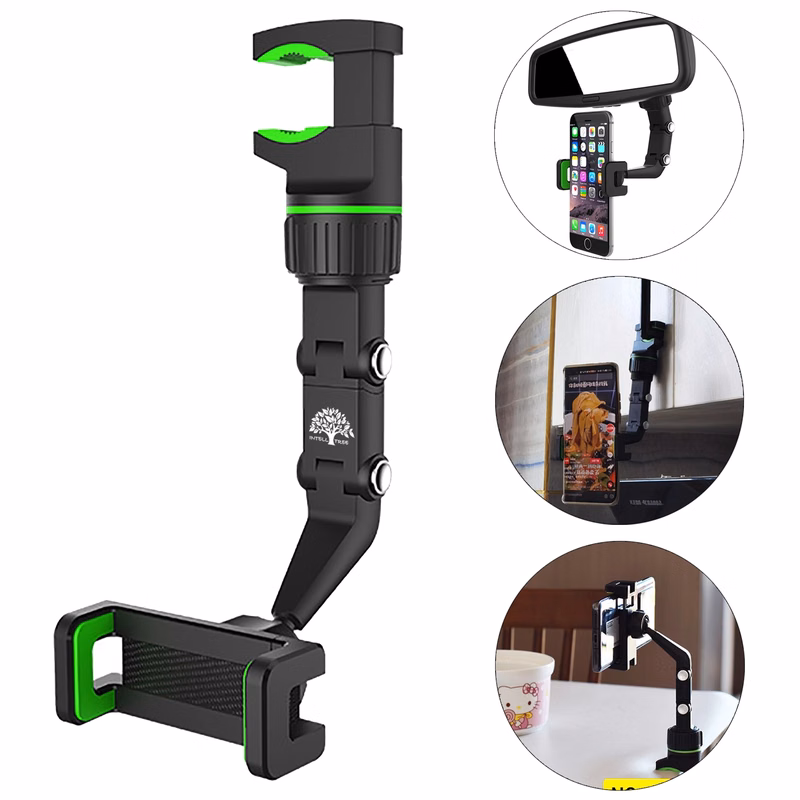 Rotating Car Rearview Mirror Phone Holder