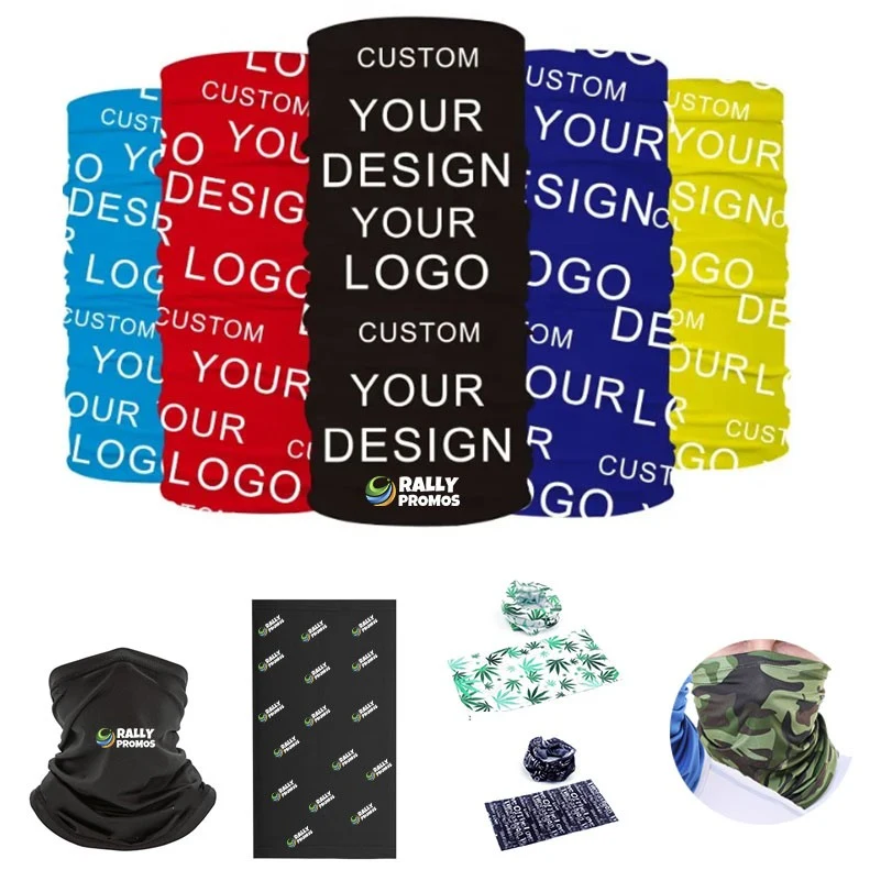 Custom Design Printed Logo Buffs Tubular Bandana Scarf Cooling Face Cover 1