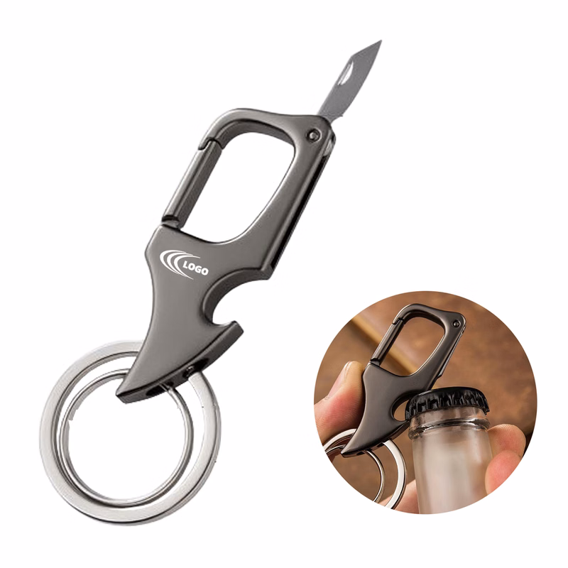 Multi-function Bottle Opener Keychain