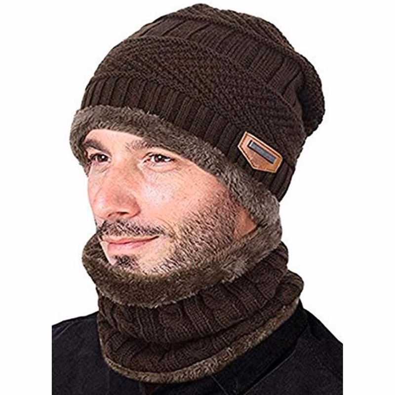 Warm Knit Hat Scarf Set