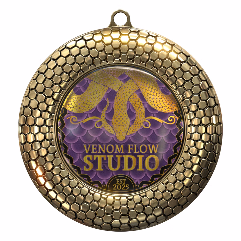 Express Vibraprint™ Snake Insert Medal (3")