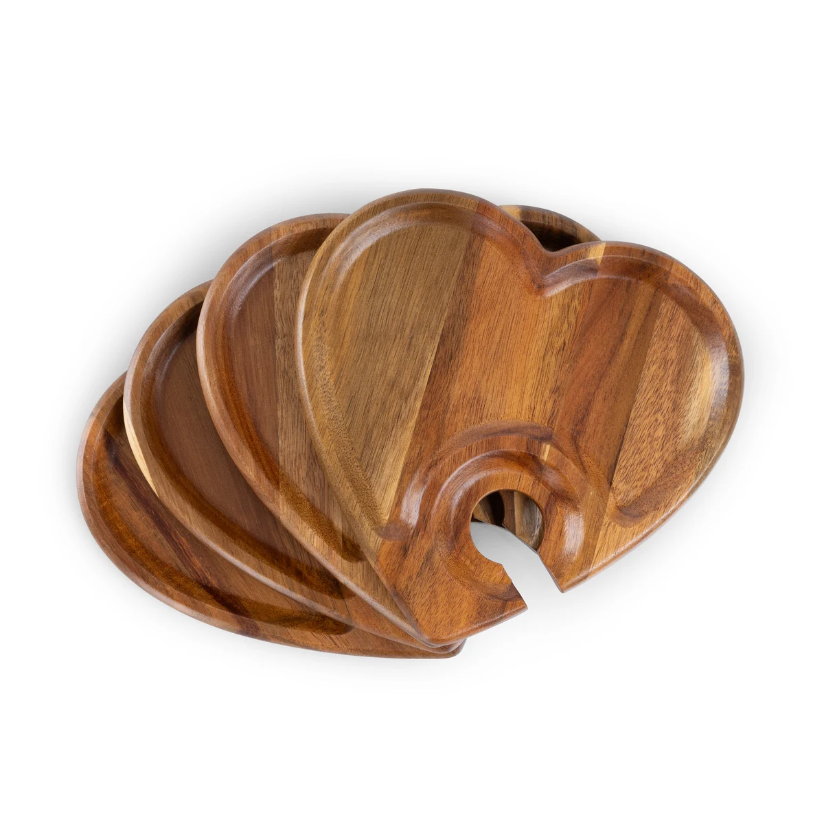 Heart Shaped Wine Appetizer Plate Set of 4 1