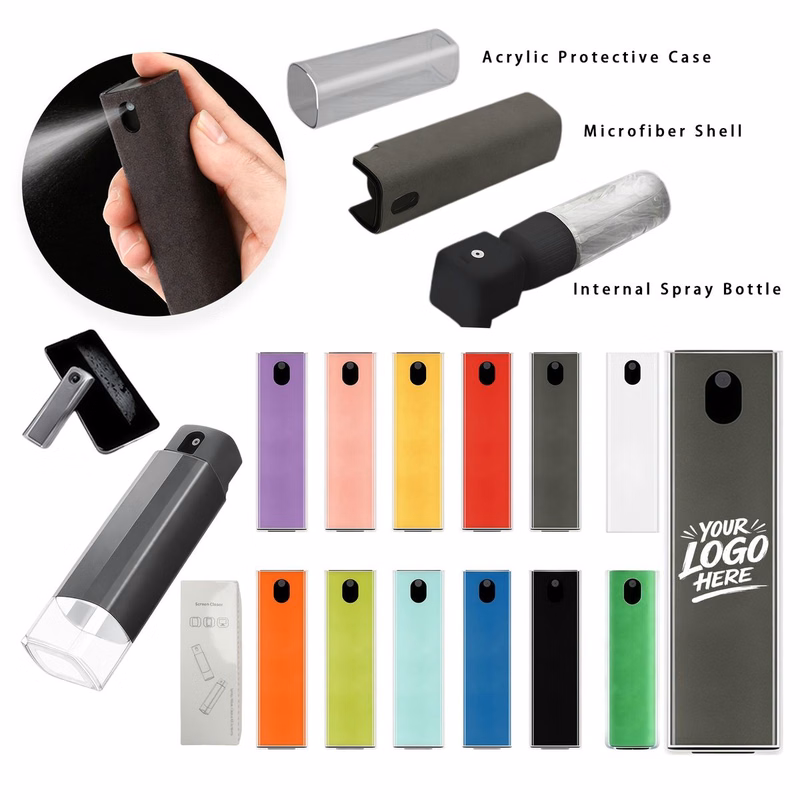 Dual Function Screen Cleaner Spray With Cloth Kit