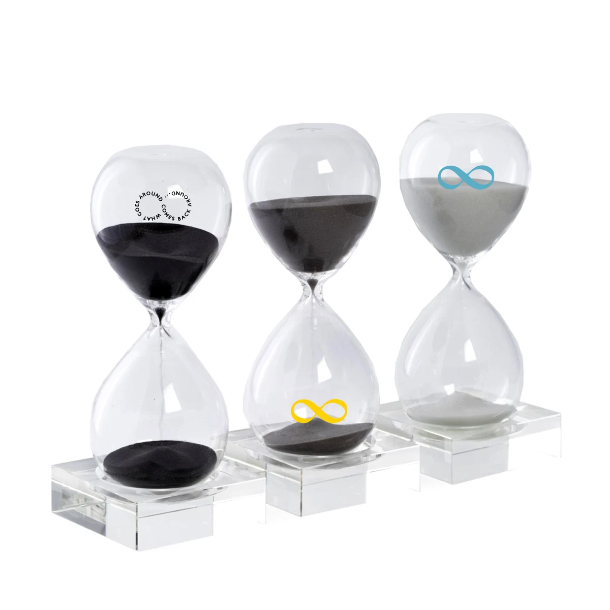 Absolute - 60 Minute Glass Sand Timer w/Crystal Base 1