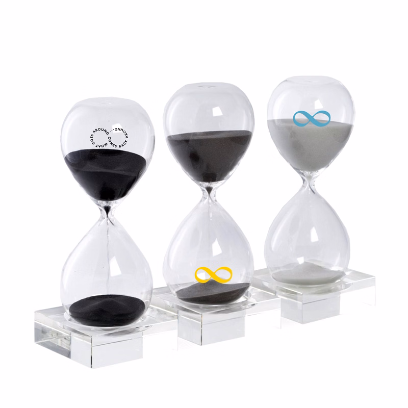 Absolute - 60 Minute Glass Sand Timer w/Crystal Base