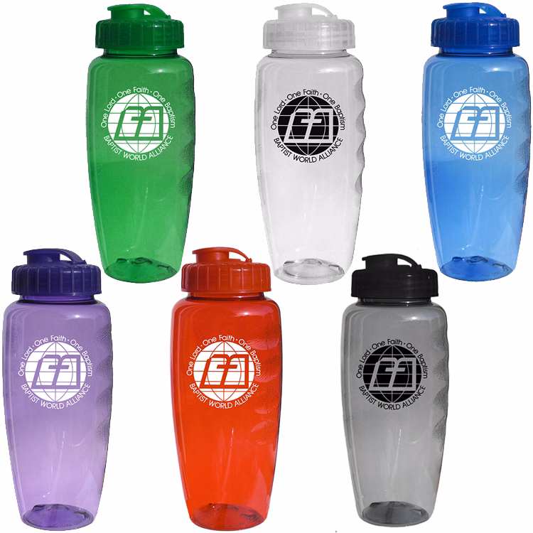30 oz Eco-Polyclear Sports Bottle - PET Plastic - USA Made