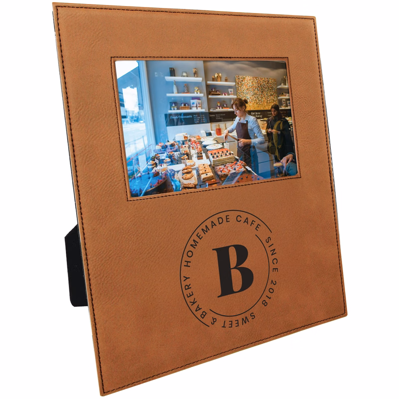 4" x 6" Rawhide Leatherette Photo Frame