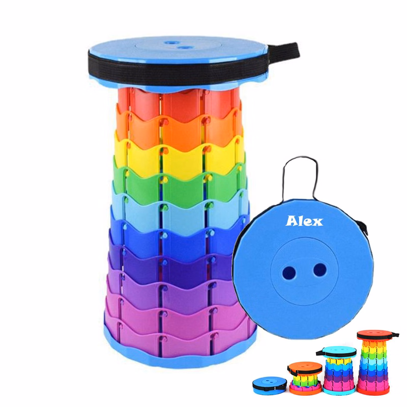 Rainbow telescopic folding stool