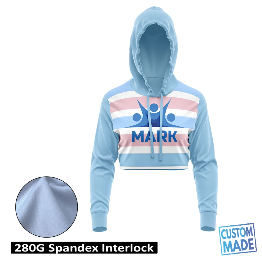 Women & Girls' Sublimation Cropped Performance Hoodie - 280G 1