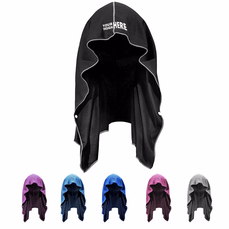 U-Shaped Cool Touch Hoodie Towel