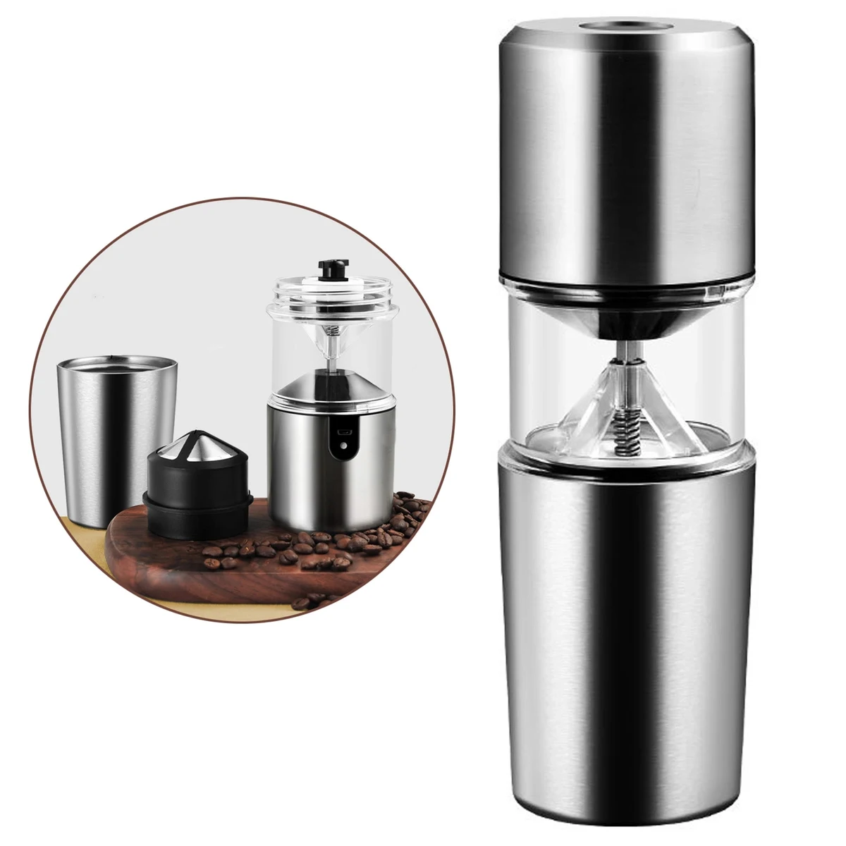 3 In 1 Coffee Grinder Filter Cup 1