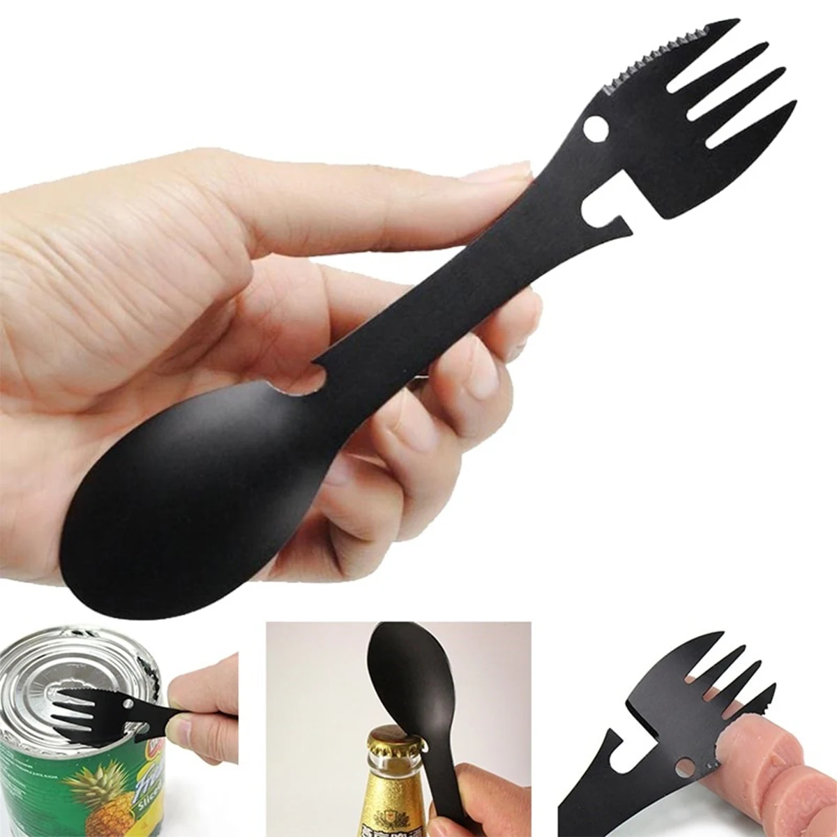 Camping Spoon Fork Bottle Opener 1