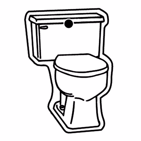 Toilet Key Tag - Spot Color