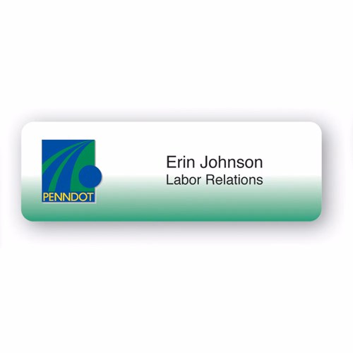 Full Color Name Badge w/ Personalization (1"x3") Rectangle