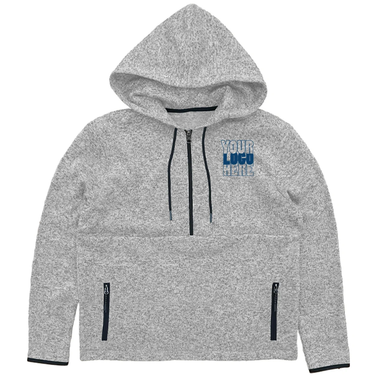 SWEATER FLEECE 1/2 ZIP HOODIE 1
